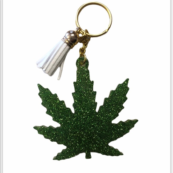 Hand Crafted Accessories - 🎉🎉HP🎉🎉 Handmade Pot Leaf Keychain